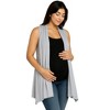 Maternity Draped Open Front Sleeveless Cardigan - 24seven Comfort Apparel™ - 2 of 3
