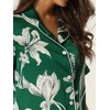 cheibear Women's Summer Short Sleeves Button Down Shirt with Shorts Pajamas Sets - 4 of 4