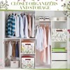 Aoibox Floral Storage Basket with Handles Collapsible Large Canvas Bin Foldable Organizer 3 Pack for Home Closet Bedroom Laundry Toys - 4 of 4