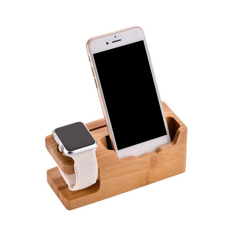 Trexonic 2 in 1 Bamboo Charging Station, 2 of 5