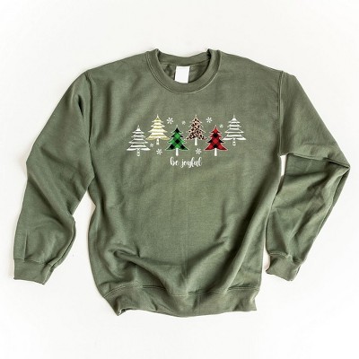 Simply Sage Market Women's Graphic Sweatshirt Be Joyful Trees