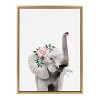 Kate & Laurel All Things Decor 18"x24" Sylvie Flower Crown Elephant Framed Wall Art by Amy Peterson Art Studio - image 2 of 4