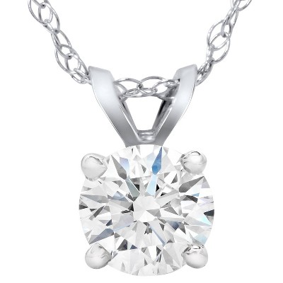 Pompeii3 5/8 Ct Diamond Solitaire Pendant 14K White Gold