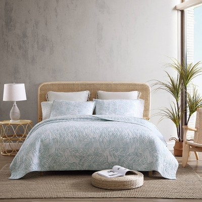 Queen 4pc Raw Coast Comforter Set Blue - Tommy Bahama: Cotton Bedding ...