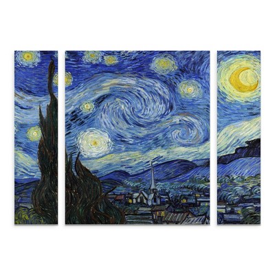Vincent Van Gogh 'Starry Night' Large Multi Panel Canvas Art Set