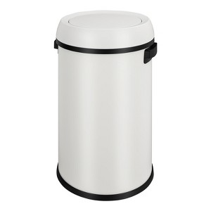 COZONY Commercial Trash Cans, Stainless Steel Garbage Bins with Swing Lid or Open Top for Kitchen Office and Restaurant Use - 1 of 4