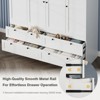 Buenhomino 59" White Freestanding Modular Wardrobe Combo Armoires Closet,DIY Closet System with Wood Storage Drawers and Hanging Rods - 3 of 4
