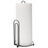 Home Basics Double Wire Free Standing Paper Towel Holder, Black - 2 of 4