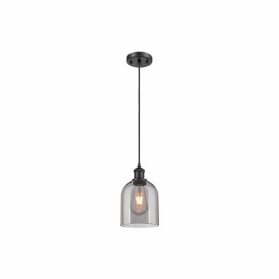 Bella - 1 Light Cord Hung Mini Pendant In Industrial Style-9.5 Inches Tall and 5.5 Inches Wide