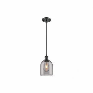 Bella - 1 Light Cord Hung Mini Pendant In Industrial Style-9.5 Inches Tall and 5.5 Inches Wide - 1 of 1