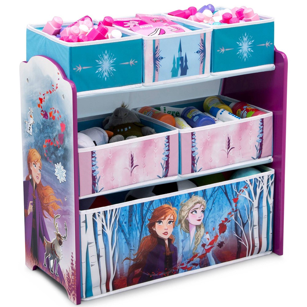 Delta Children Disney Frozen II Six Bin Toy Storage Organizer -  TB87237FZ-1097