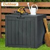 31 Gallon Resin Deck Box, Waterproof UV Resistant Outdoor Storage Box for Garden, Indoor - 2 of 4