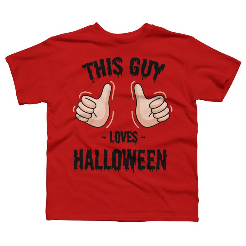 Boy's Design By Humans This Guy Loves Halloween By MultimediaOne T-Shirt, 1 of 4