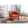 CAVINAS Upholstered ArmChair, Barrel Chairs with Soft Padded Armrest, Accent Chairs with Nailheads and Solid Wood Legs for Living Room, Bedroom - 2 of 4