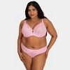 Curvy Couture Womens Plus Size Shimmer High Cut Thong Panty - 2 of 4