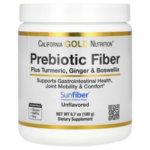 California Gold Nutrition Prebiotic Fiber Plus Turmeric Extract, Organic Ginger Extract and Boswellia Extract , 6.7 oz (189 g) - 1 of 3
