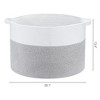 REGALWOVEN Woven Shelf Closet Storage Basket for Blankets Clothes Shoes with Handles - 2 of 4