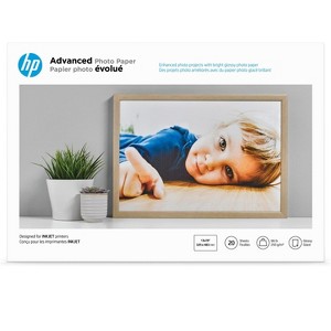 HP Inc. Advanced Photo Paper, Glossy, 65 lb, 13 x 19 in. (329 x 483 mm), 20 sheets CR696A - 1 of 4
