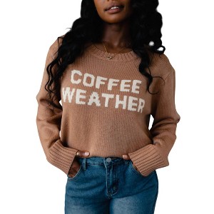 Women's Coffee Weather Sweater - Panache Apparel - 1 of 4