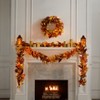 BrylaneHome Set Of 2 Harvest Maple Leaf Lanterns - 2 of 2