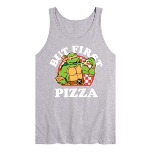 Men's - Teenage Mutant Ninja Turtles - But First Pizza Graphic Tank Top - 1 of 1