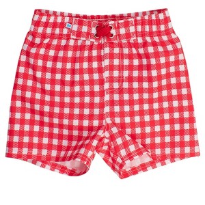 RuggedButts Boys UPF50+ Gingham Swim Trunks - 1 of 4