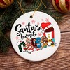 Cheerful Holiday Plaid Santa’s Favorite Nurse Christmas Ornament  3 - 4 of 4