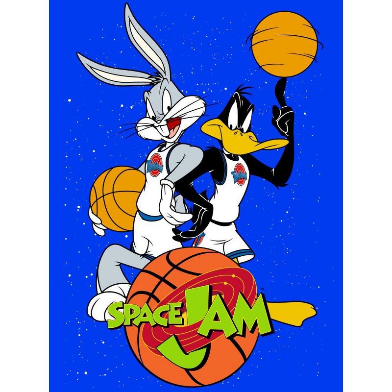 Space Jam Looney Tunes Cartoon Youth Boys Blue Shirt, 2 of 4
