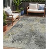 HomeRoots 5' X 8' Pewter Charcoal And Gold Abstract Washable Indoor Outdoor Area Rug - 2 of 4