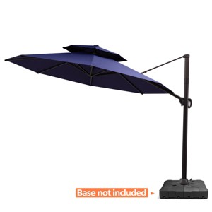 Pellebant Outdoor Luxury 11.5 Ft Patio Cantilever Umbrella UV30+ Outdoor 360 Degree Rotation Offset Umbrella 7 Heights Adjustable - 1 of 4