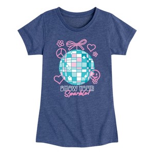 Girls' - Instant Message - Show Your Sparkle Fitted Short Sleeve Graphic T-Shirt - 1 of 4