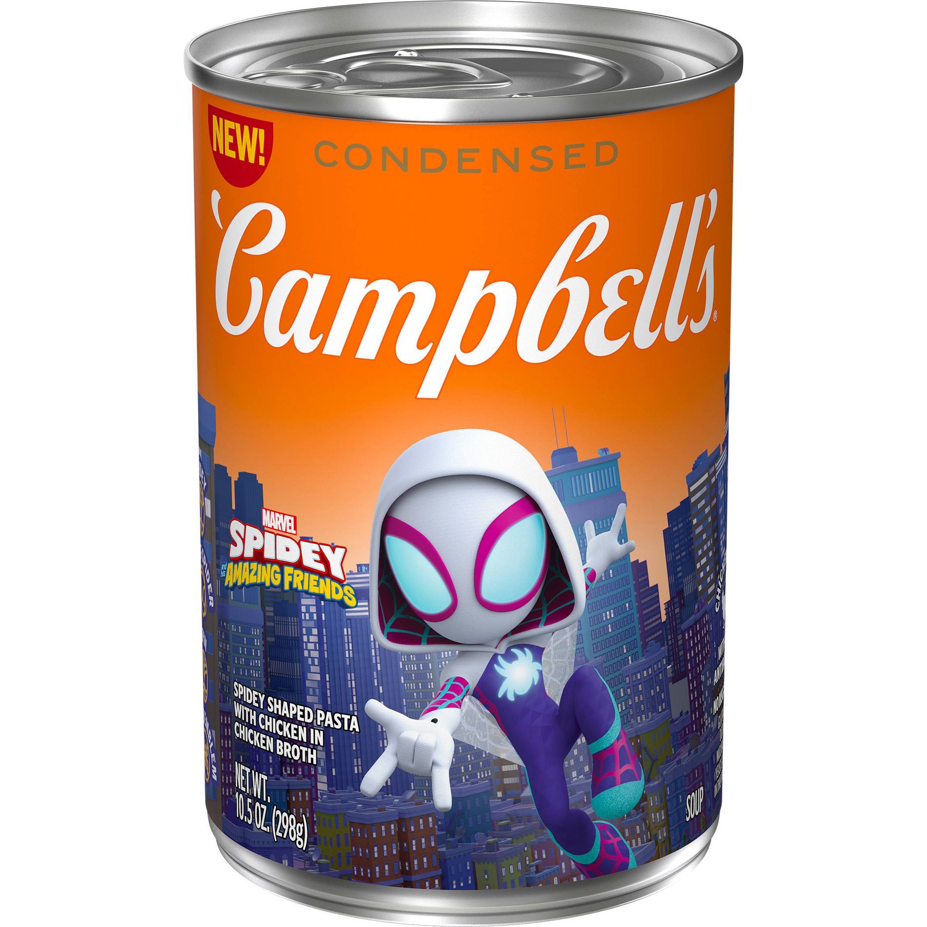 Campbell's Condensed Kids' Marvel's Spidey and Friends Shaped Pasta with Chicken Soup - 10.5oz