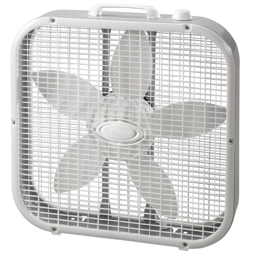 Lasko Cool Colors 20  Box Fan with 3-Speeds  B20200  White