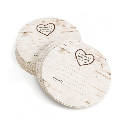HBH Woodgrain Design Coasters White 33251ST
