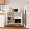 37.4'' Modern Coffee Bar Cabinet With Wine Racks And Drawer Storage For Living Room - 2 of 4