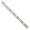 Black Bow Jewelry Men's 13mm Stainless Steel & CZ Brushed Link Bracelet, 8.25 Inch - 2 of 4