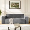 Mjkone Velvet Fabric Loveseat Sofa with Legless Design&Widened Armrest,Upholstered 2-Seater Couch for Living Room - 3 of 4