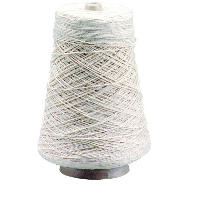 Trait Tex Cotton 4-Ply Heavy Warp and Weft Yarn Cone, 800 yd, Natural Creamy White