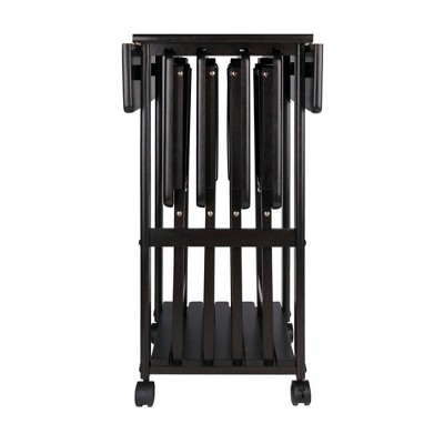 Sophia 5-Piece Brown Solid Wood Snack Table Set