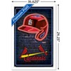 Trends International MLB St. Louis Cardinals - Neon Helmet 23 Framed Wall Poster Prints - 3 of 4