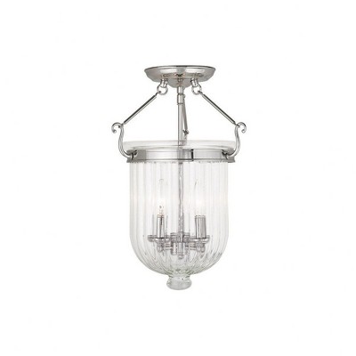 Livex Lighting Coventry 3 - Light Semi-Flush Mount in  Bronze