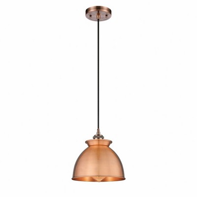 Adirondack - 1 Light Cord Hung Mini Pendant In Industrial Style-10 Inches Tall and 8.13 Inches Wide