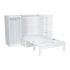 TIRAMISUBEST Twin Size Murphy Bed with Bedside Open Storage Shelves and Wardrobe, Wooden Folding Murphy Cabinet Bed with Storage Drawer - 4 of 4