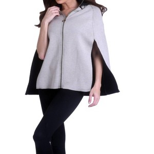 Women's High Slit Detachable Hooded Pullover - ANGEL - 1 of 2