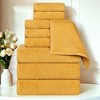 Zero Twist Waffle Textured Cotton Medium Weight Towel Set by Blue Nile Mills - 2 of 4