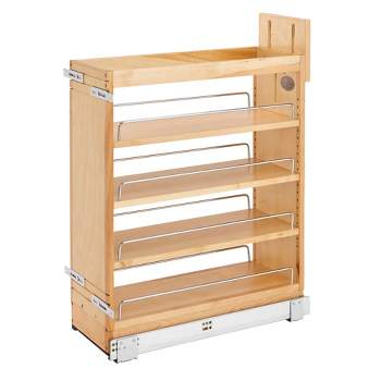 Rev-A-Shelf 448-BCSC-8C 8 Inch Pullout Soft Close Kitchen Cabinet Storage Organizer Unit, Wood Construction with Extra Durability