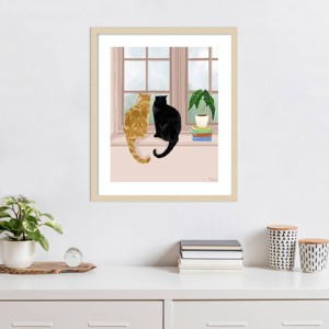 Amanti Art Window Cats by Tara Royle Framed Wall Art Print - 1 of 4