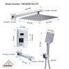 CASAINC 3-Spray Patterns with 9.8 in. Tub Wall Mount Dual Shower Heads in Spot Resist - 4 of 4