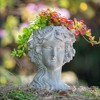 Maggift Planters Cement Bust Wall Planter, Indoor Outdoor Home Garden Decor, Decorative Plant Pots for Living Room, Balcony, Gray 11.4"*10.6"*15.4" - 4 of 4