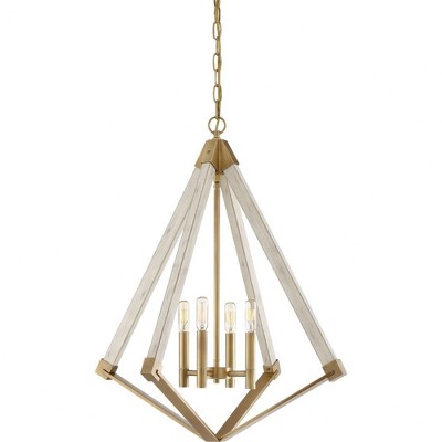 Quoizel Lighting Viewpoint 4 - Light Chandelier in  Weathered Brass